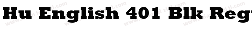 Hu English 401 Blk Regular字体转换